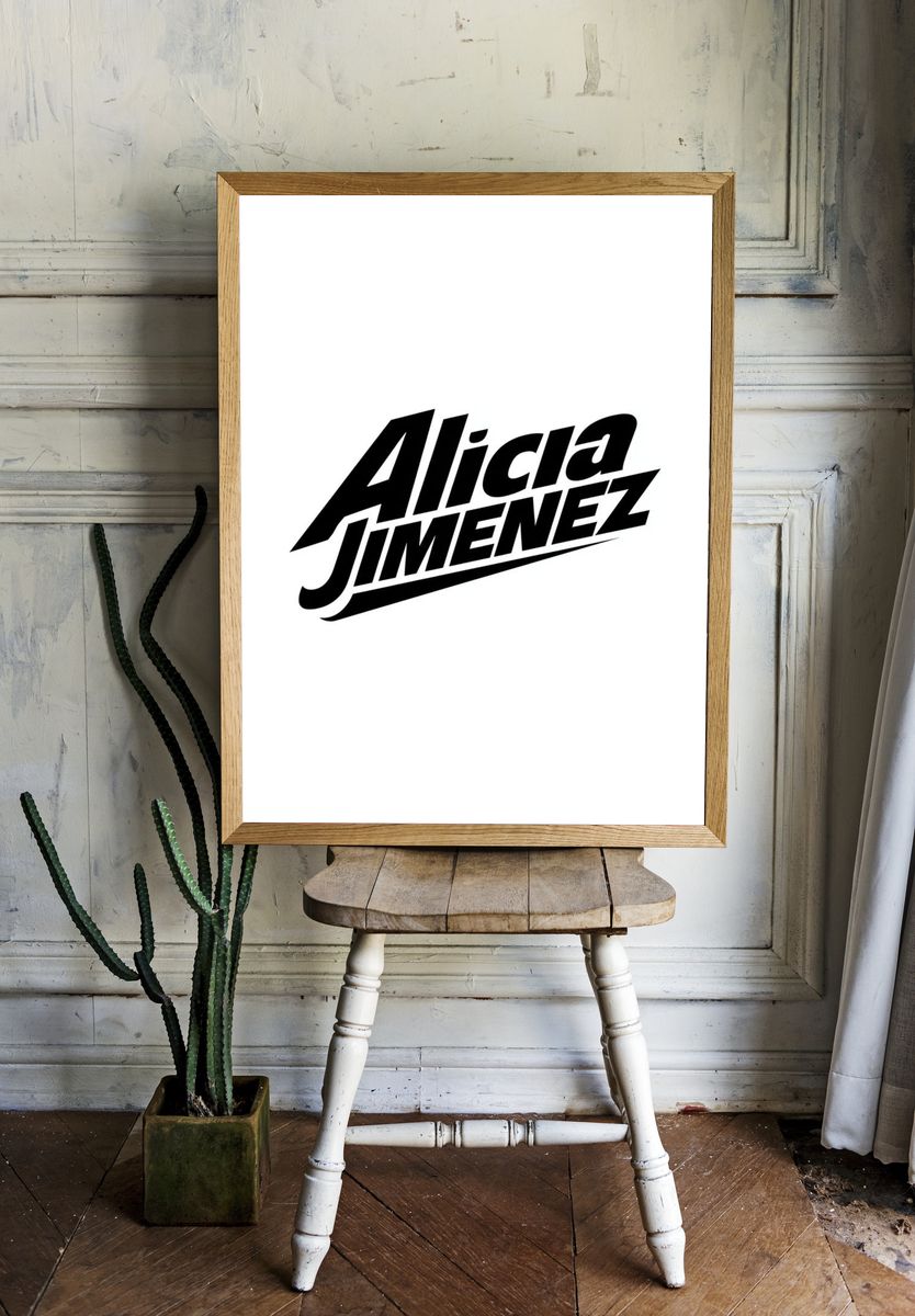 Alicia Jimenez Typography Poster. room preview