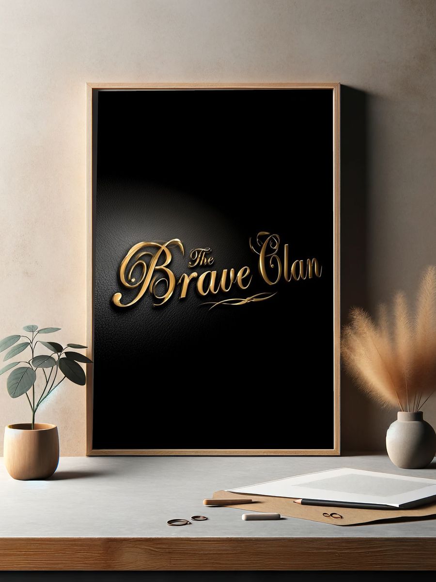 The Brave Glam Typography Poster. — room view 2
