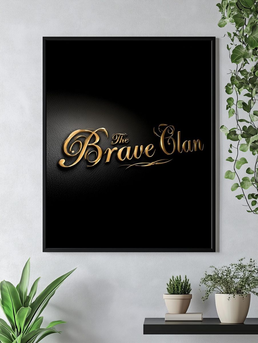 The Brave Glam Typography Poster. — room view 4
