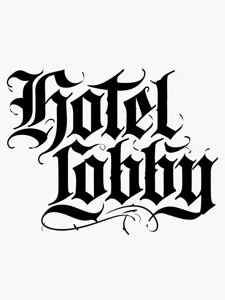 Hotel Lobby Gothic Typography Poster. poster — typography art
