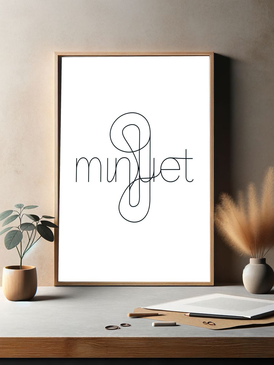 Minuet Typography Poster. — room view 2