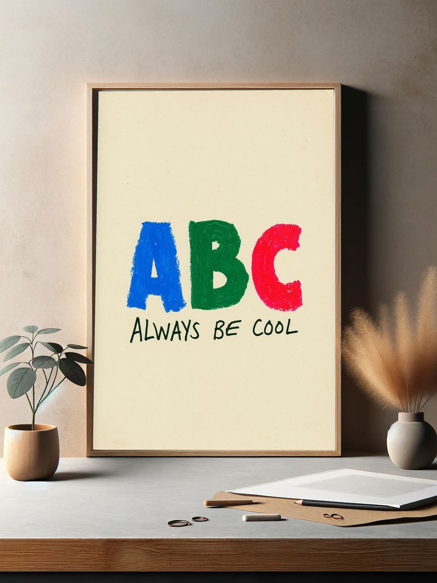 ABC Always Be Cool Typography Poster. — room view 2