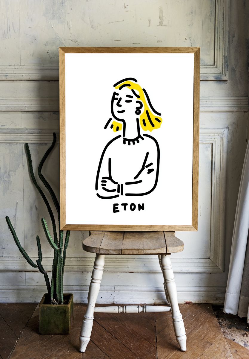 Eton Portrait Typography Poster. — room view 1