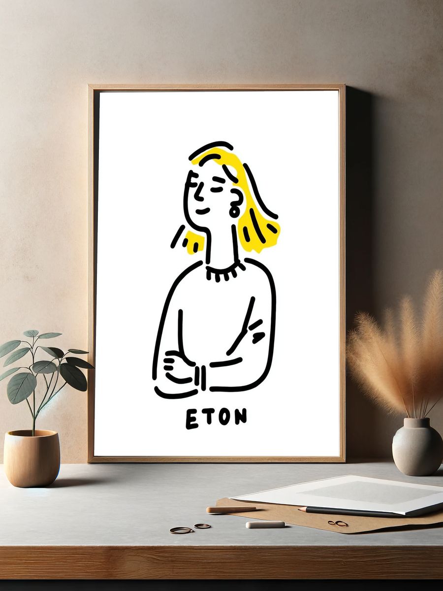 Eton Portrait Typography Poster. — room view 2