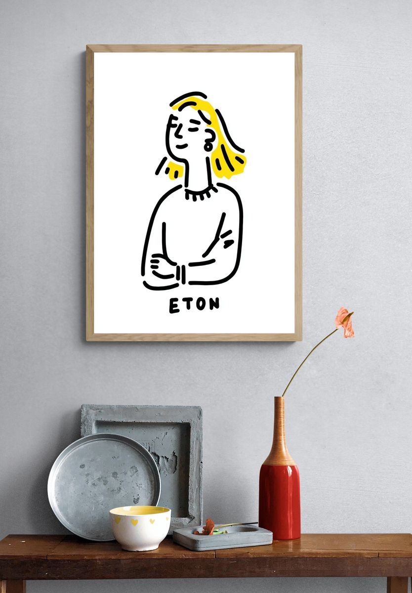 Eton Portrait Typography Poster. — room view 3