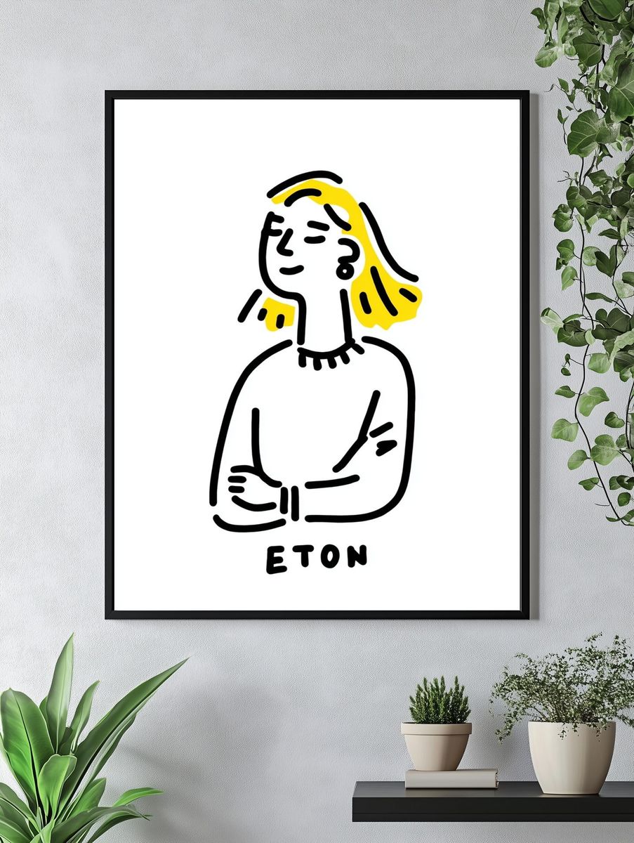 Eton Portrait Typography Poster. — room view 4