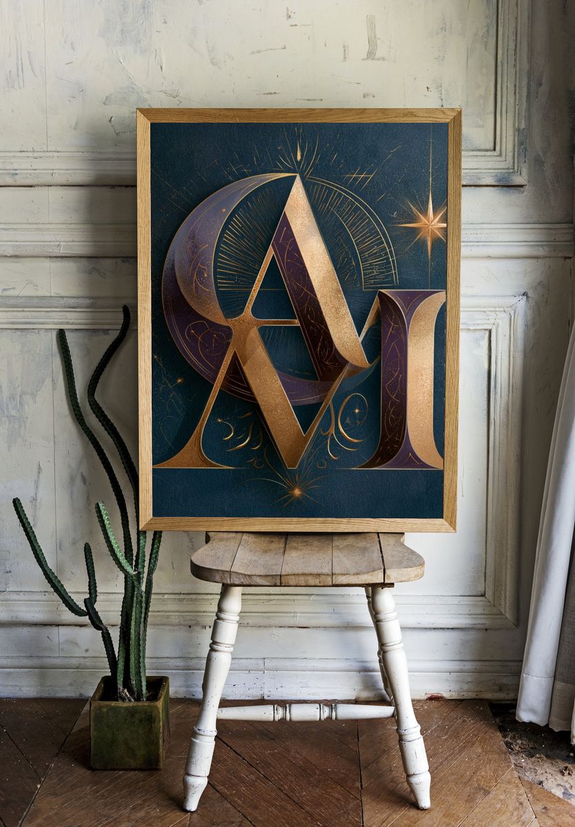 Celestial AMI Typography Poster. — room view 1