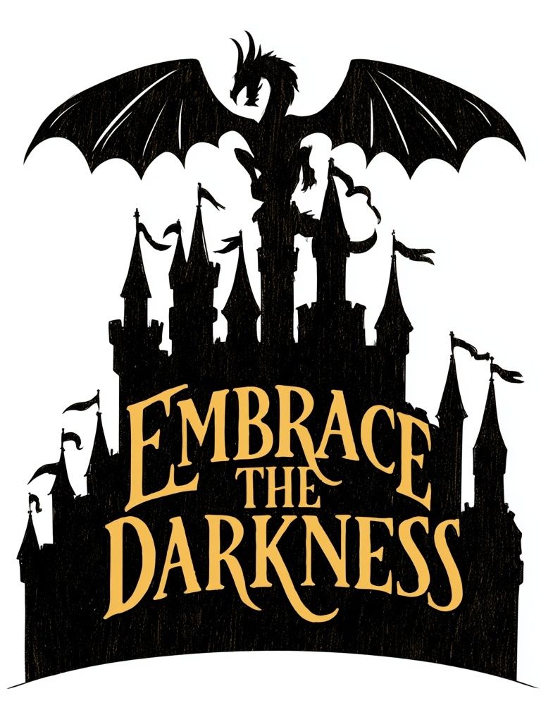 Embrace the Darkness Gothic Typography Poster. poster — typography art