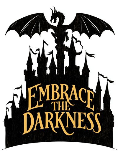 Embrace the Darkness Gothic Typography Poster. poster
