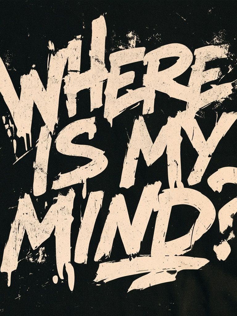 Where Is My Mind Typography Poster. poster detail