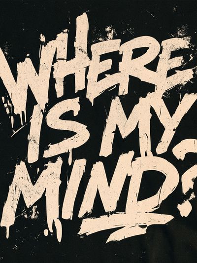 Where Is My Mind Typography Poster. poster