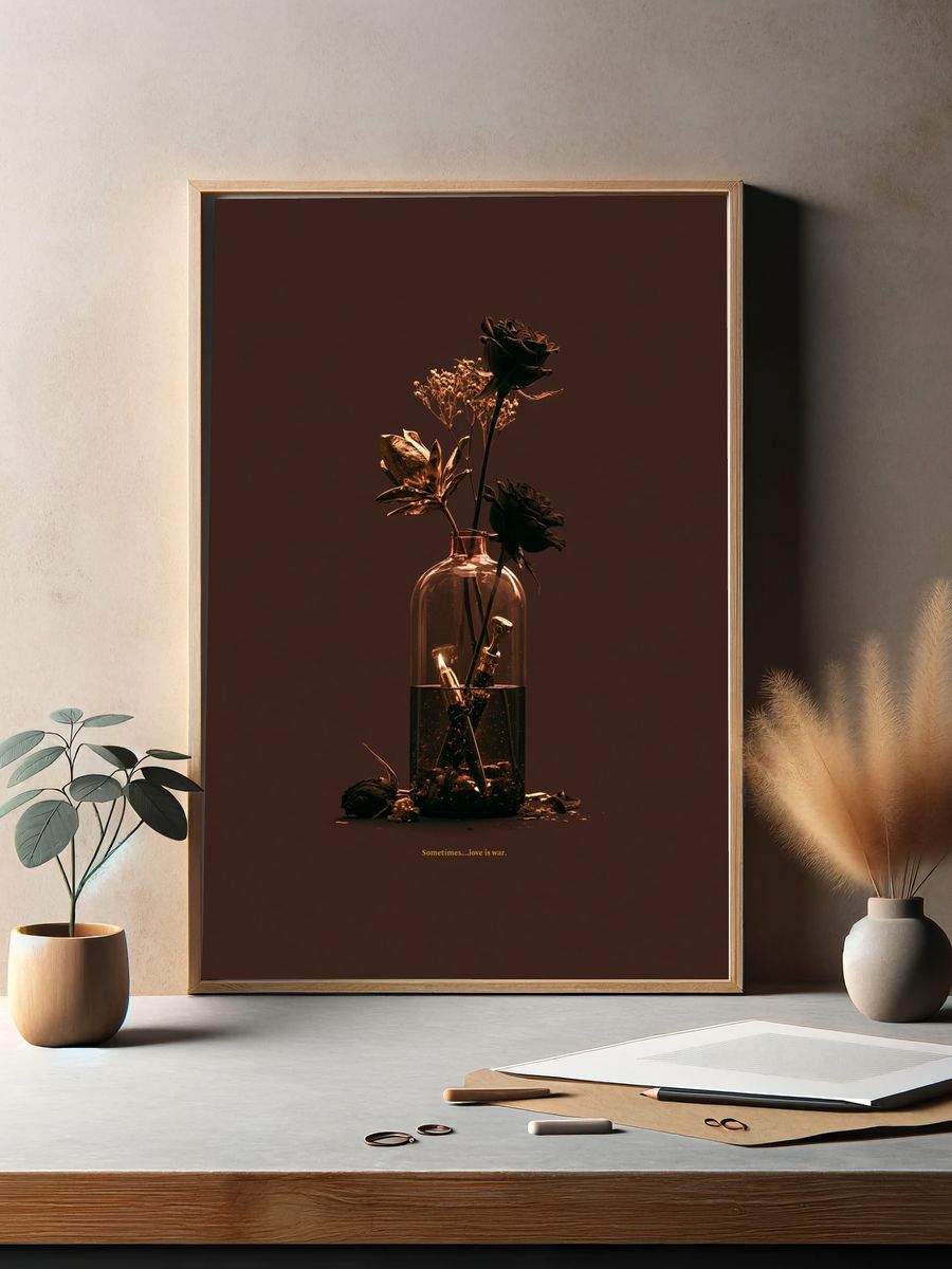 Love Is War Typography Print. — room view 2