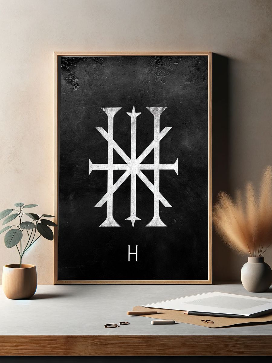 Occult Sigil Typography Poster. — room view 2