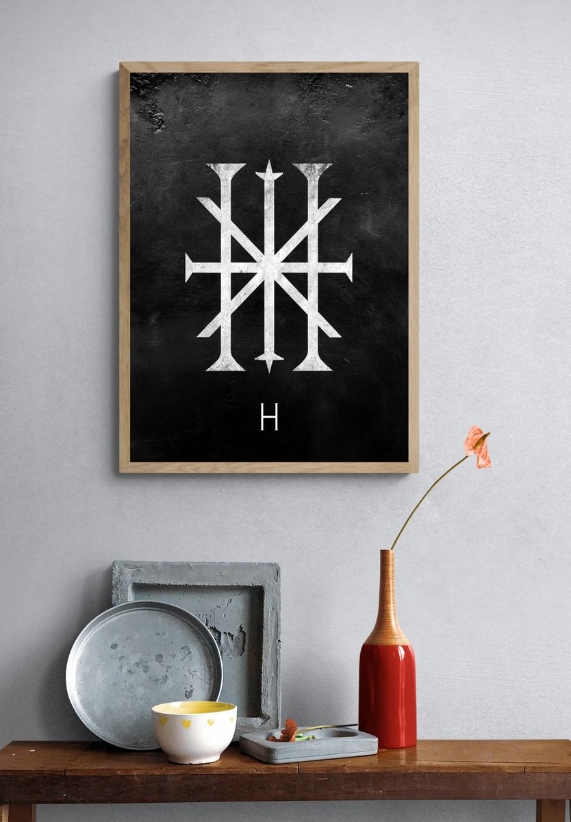 Occult Sigil Typography Poster. — room view 3