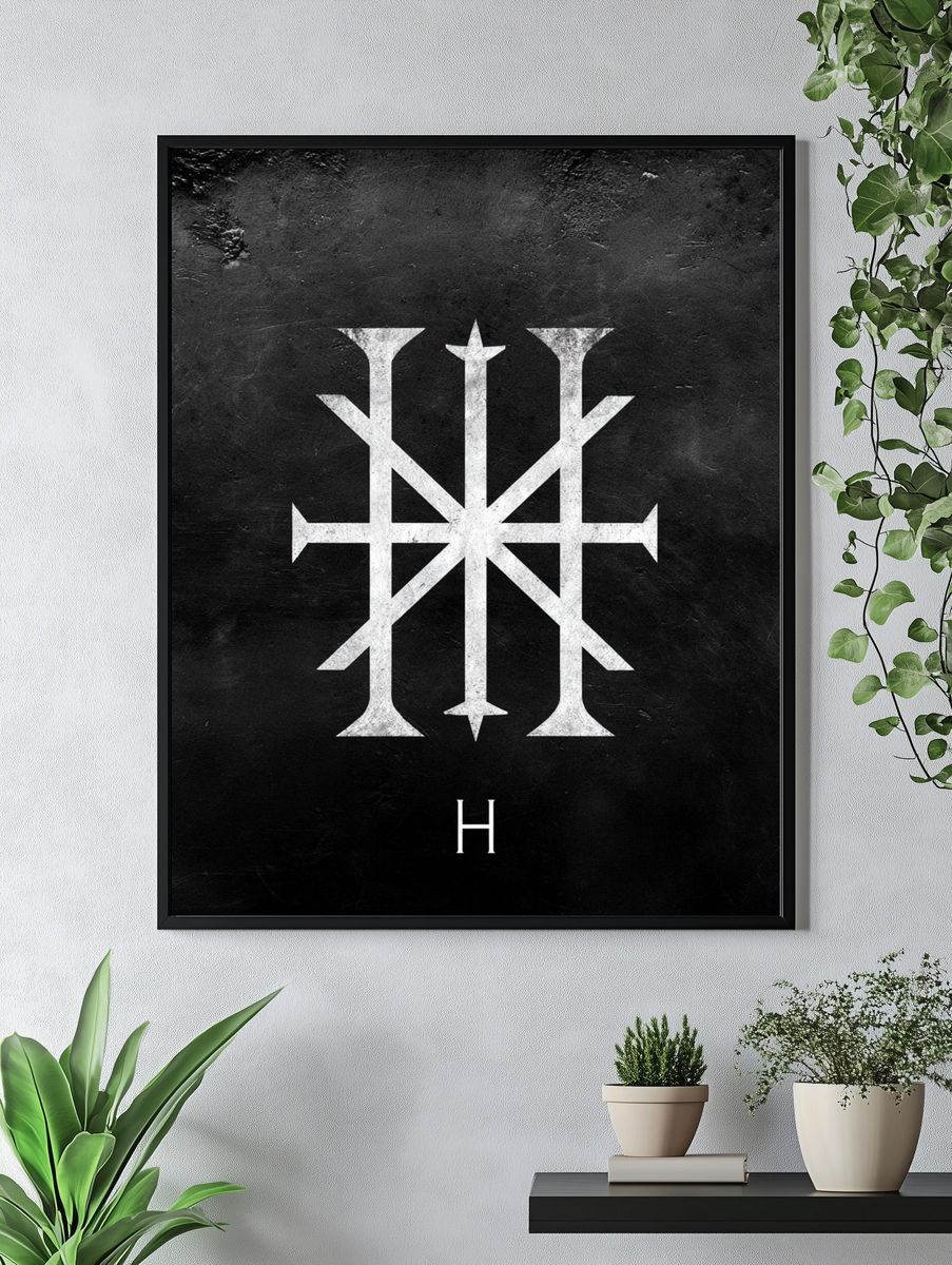 Occult Sigil Typography Poster. — room view 4