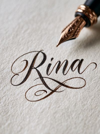 Rina Calligraphy Typography Poster. poster