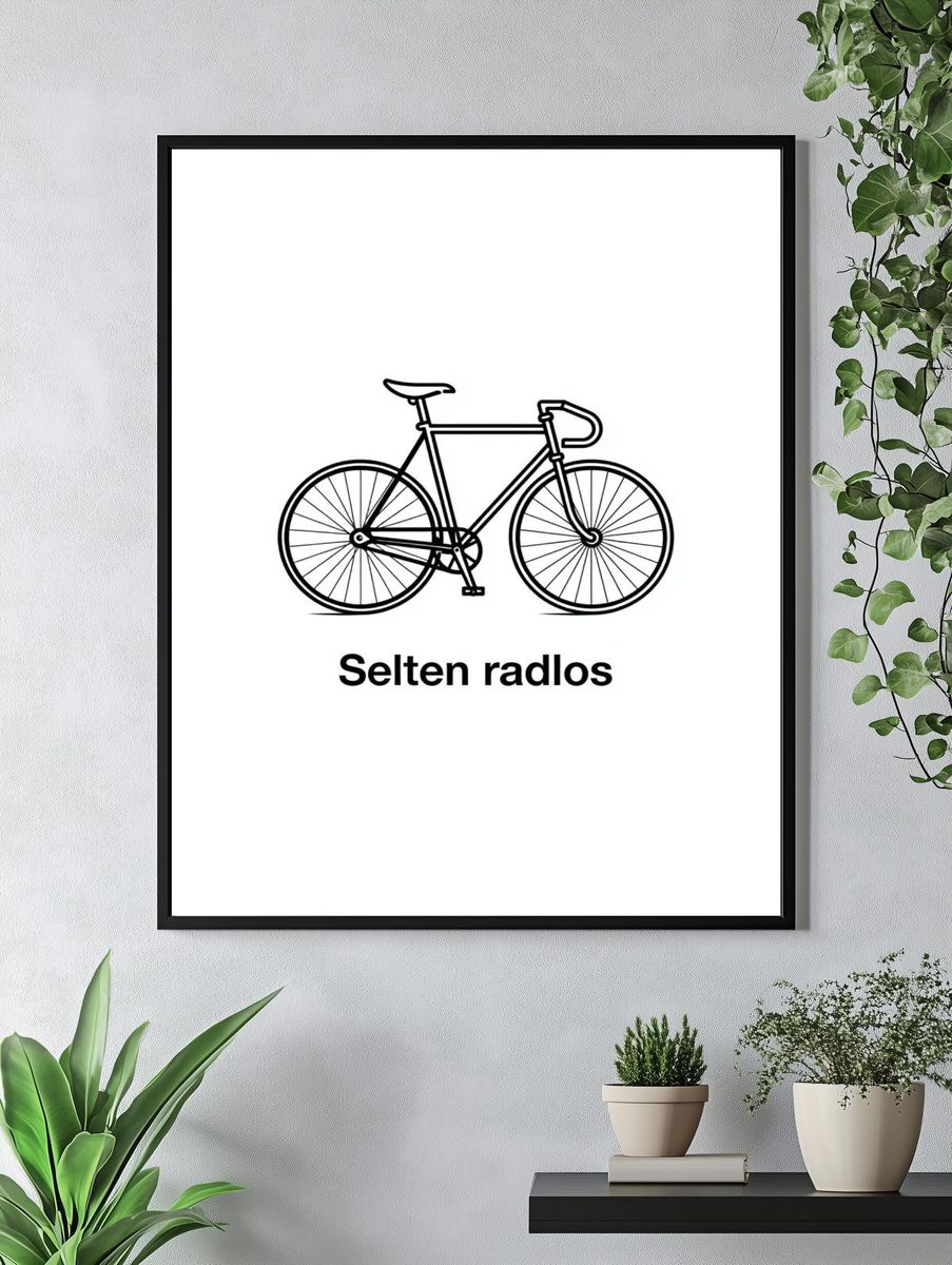 Selten Radlos Typography Poster. — room view 4