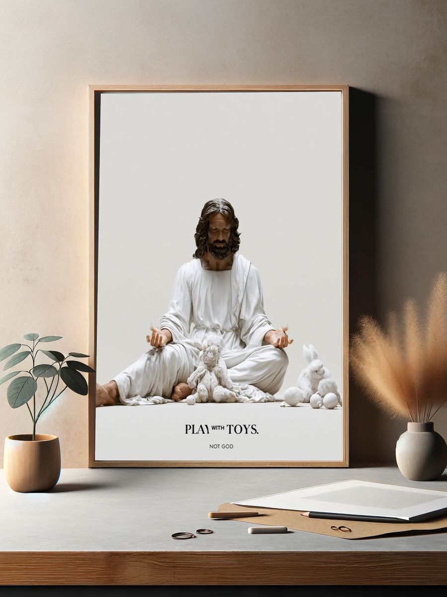 Play with Toys Typography Poster. — room view 2