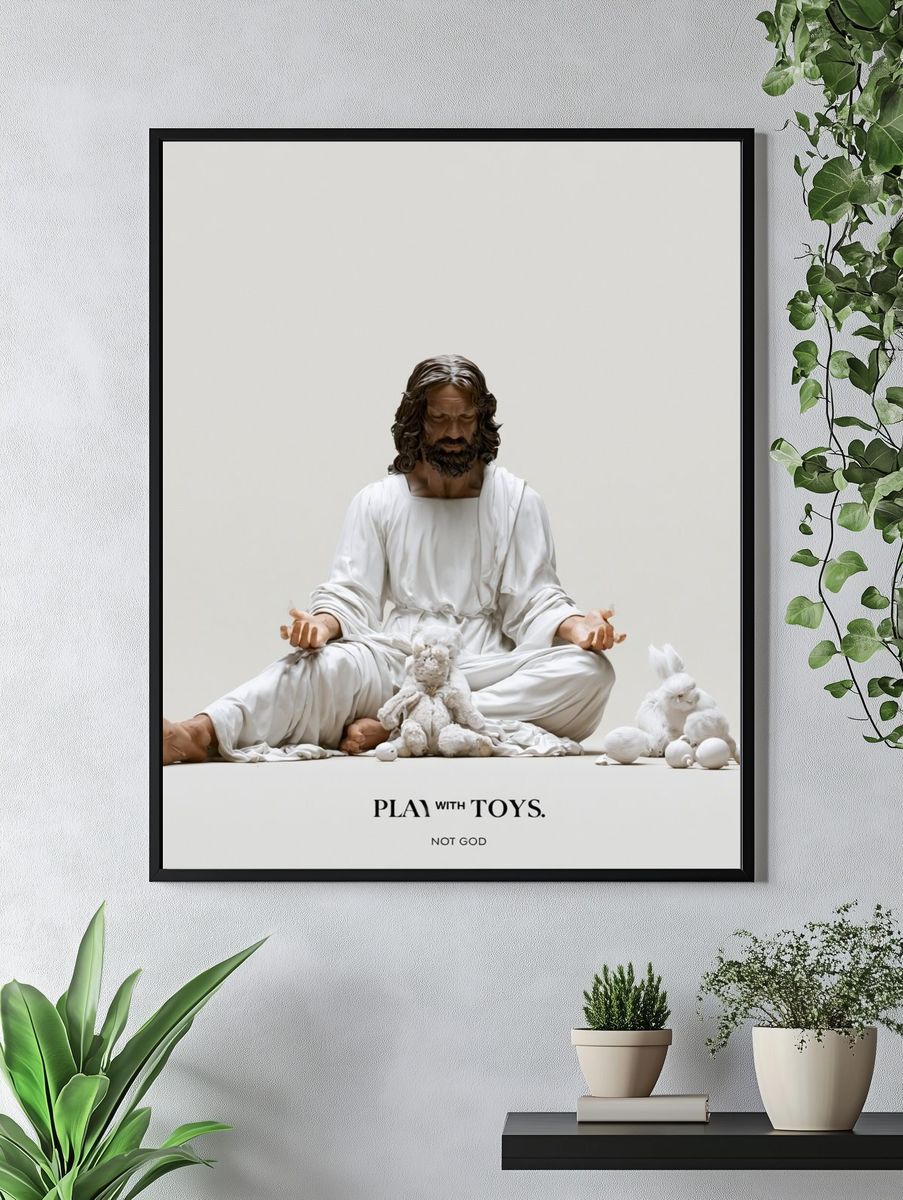 Play with Toys Typography Poster. — room view 4