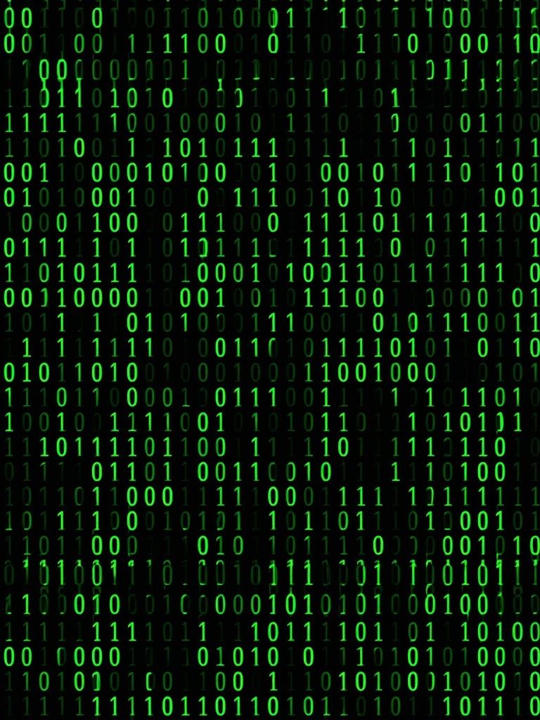 Green Binary Code Typography Poster. poster — typography art