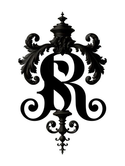 Ornate Monogram R Poster. poster