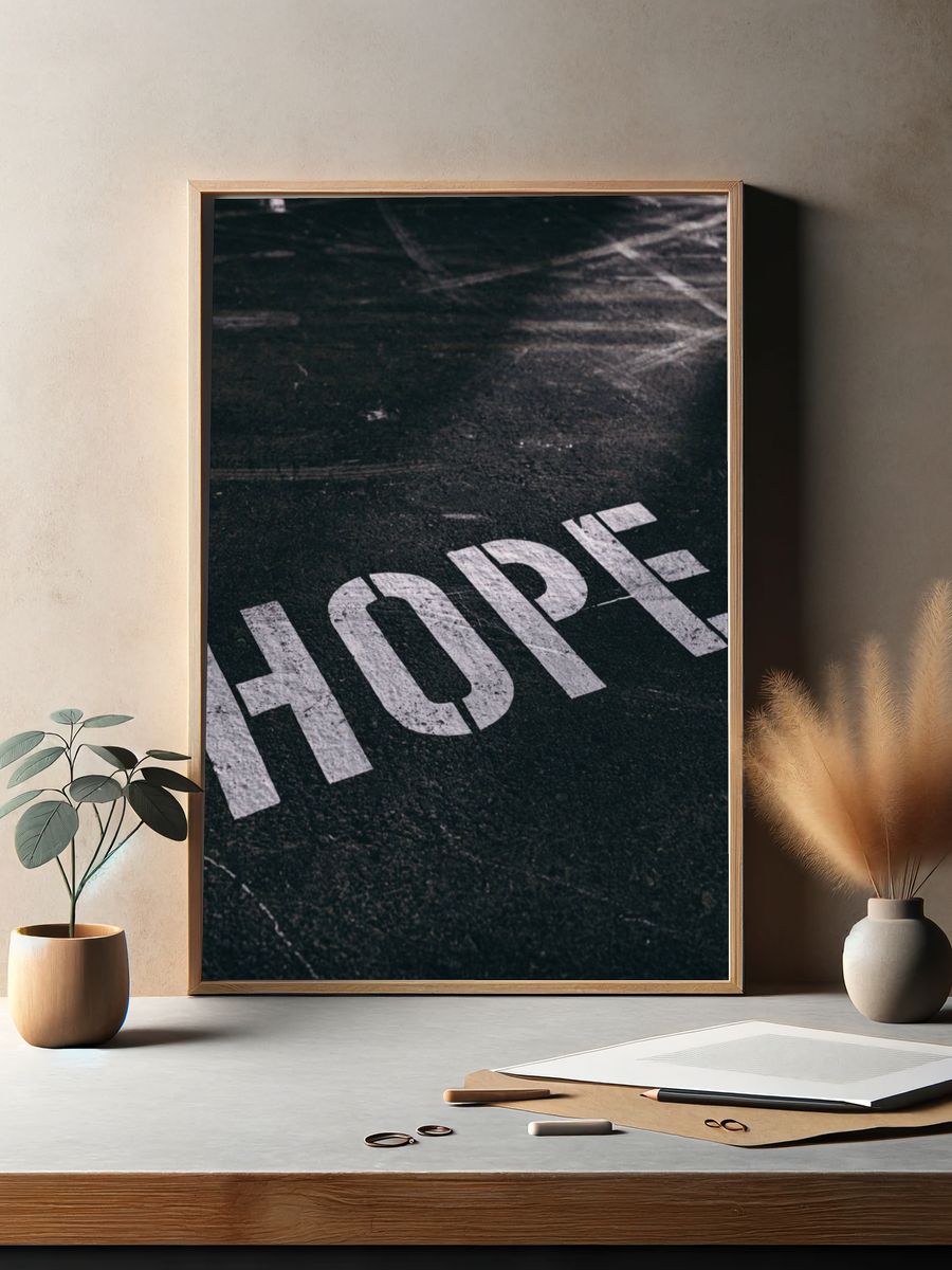 Hope Typography Poster. — room view 2