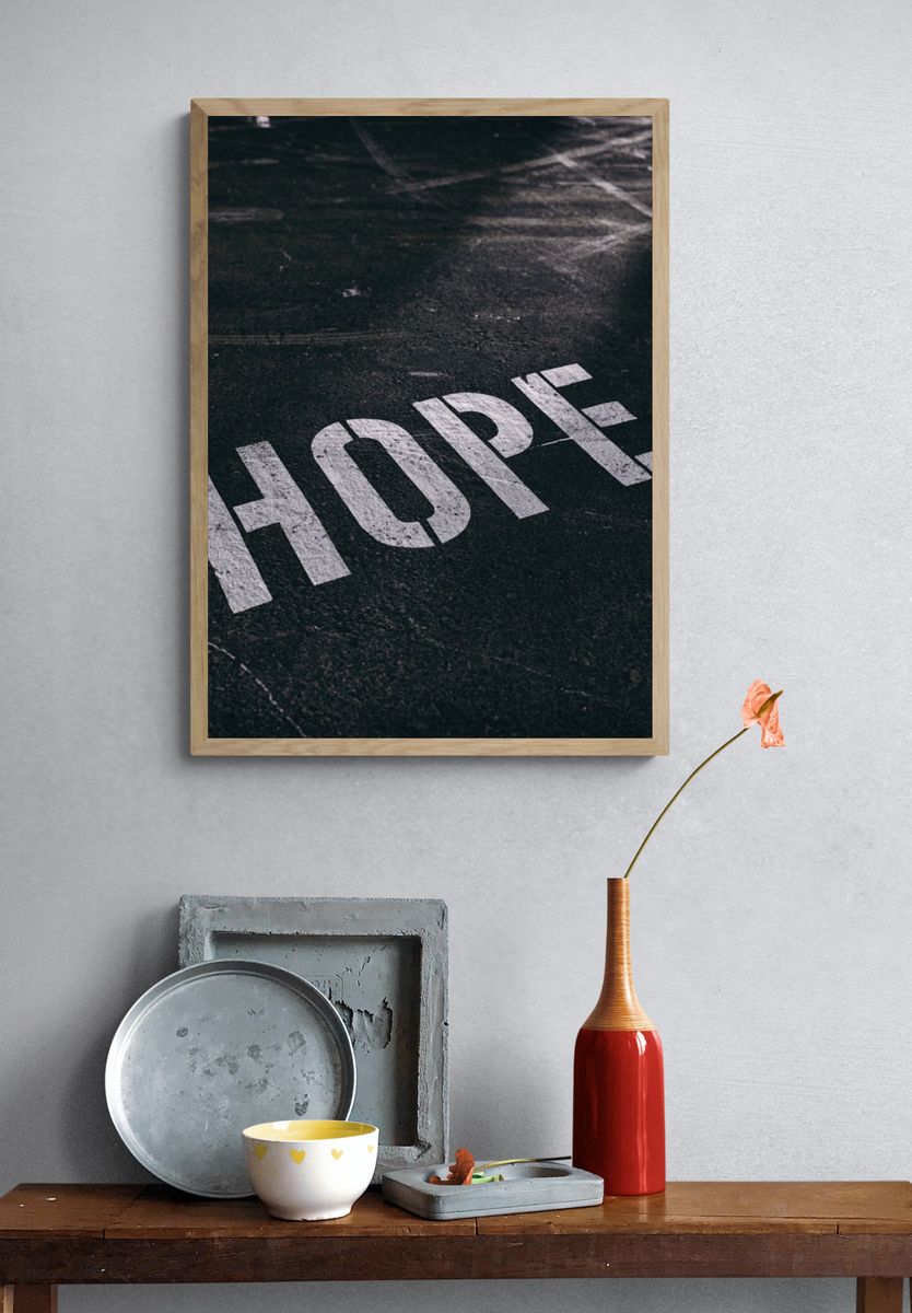 Hope Typography Poster. — room view 3