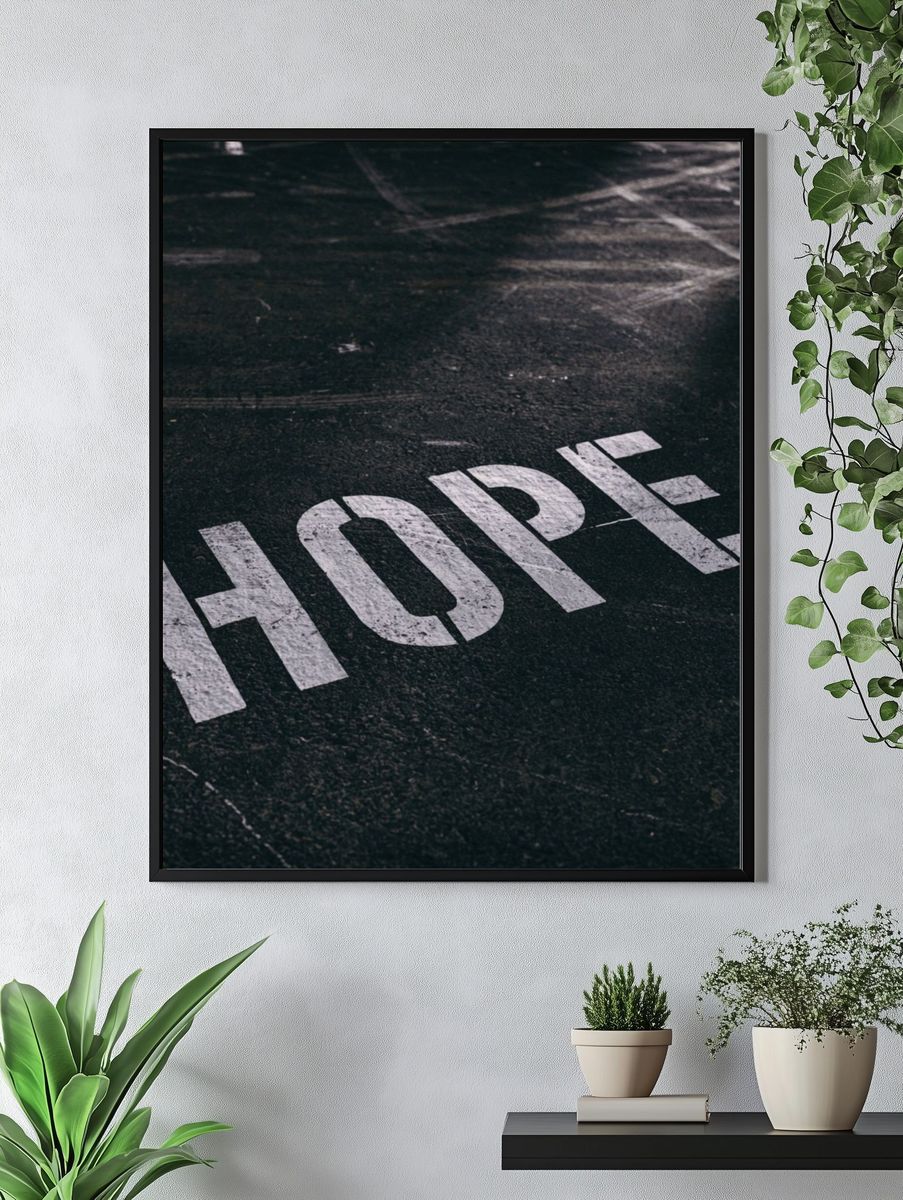 Hope Typography Poster. — room view 4