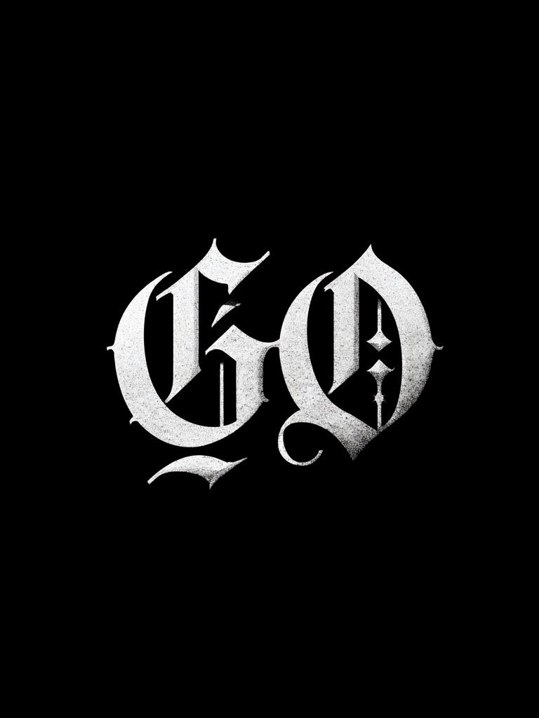 Gothic GO Monogram Typography Poster. poster — typography art