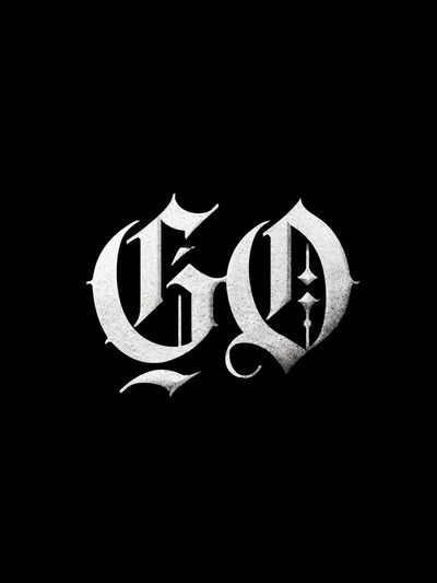 Gothic GO Monogram Typography Poster.