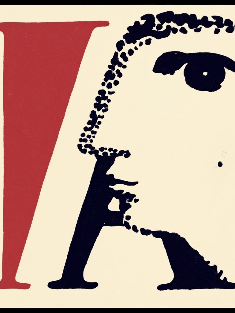 Abstract Face Typography Poster. poster — typography art