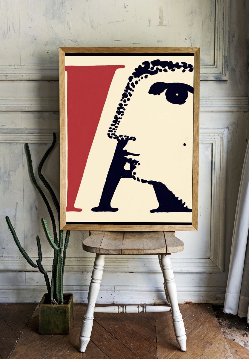 Abstract Face Typography Poster. — room view 1