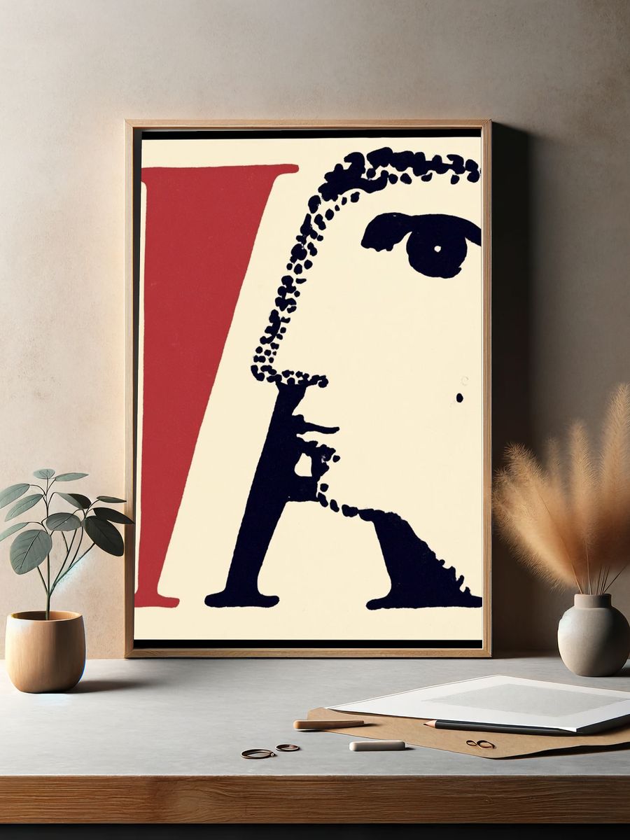 Abstract Face Typography Poster. — room view 2
