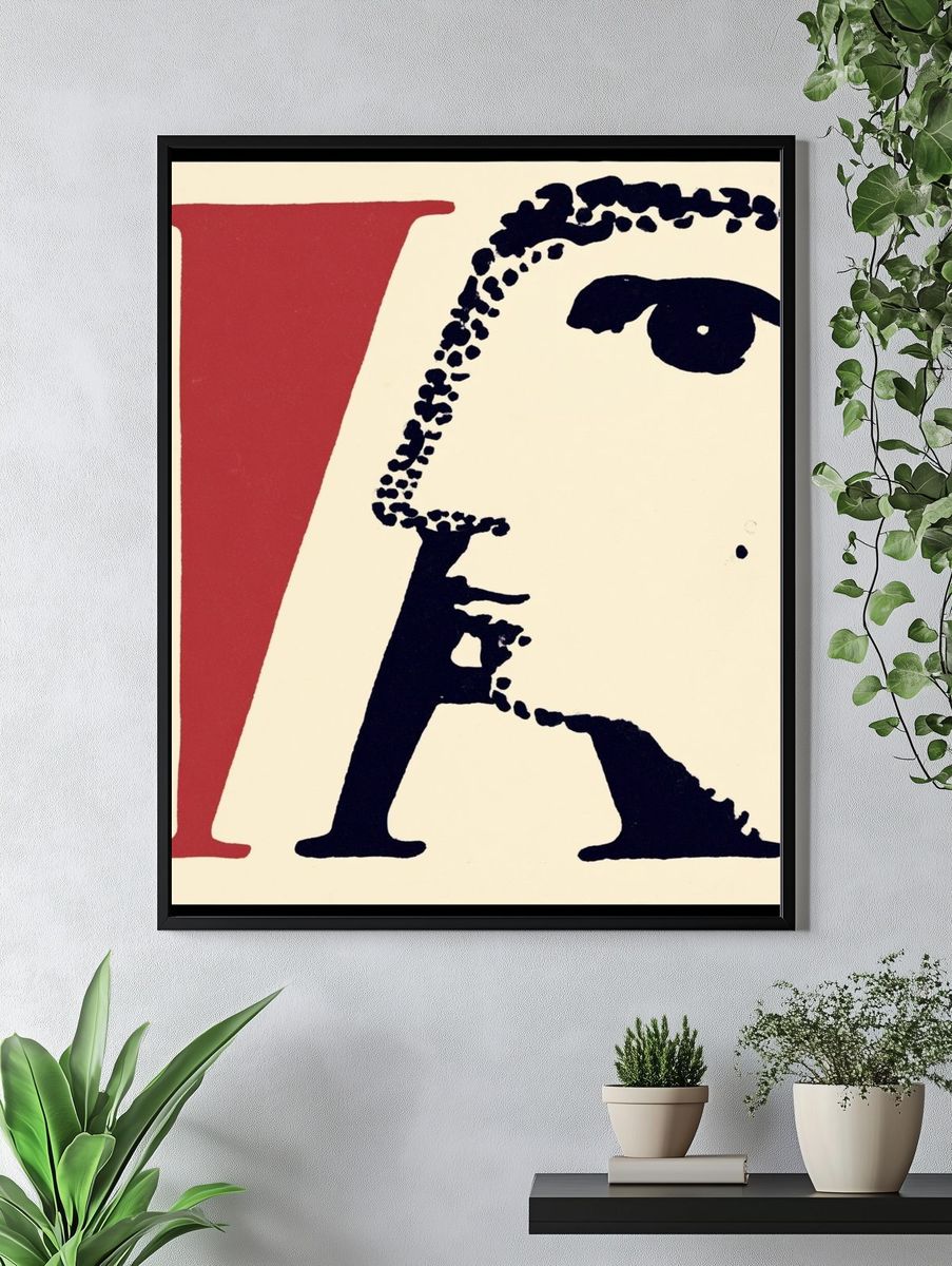 Abstract Face Typography Poster. — room view 4