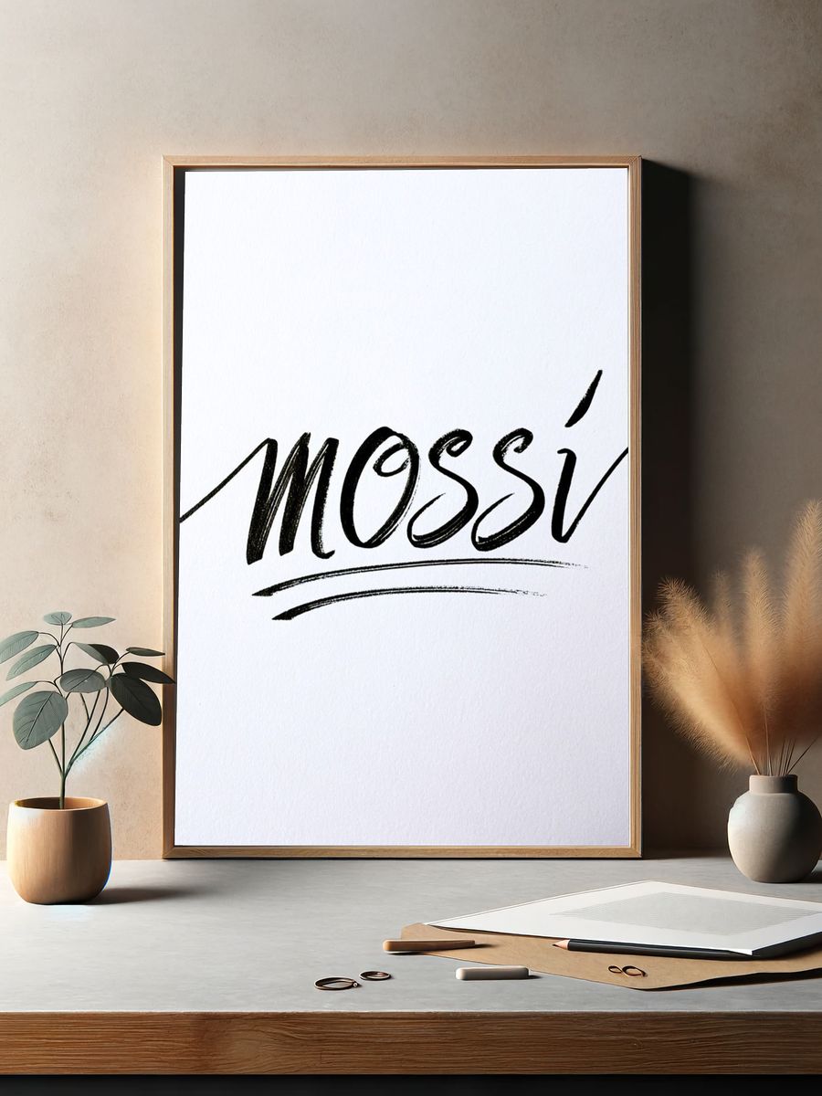 Mossi Calligraphy Typography Print. — room view 2