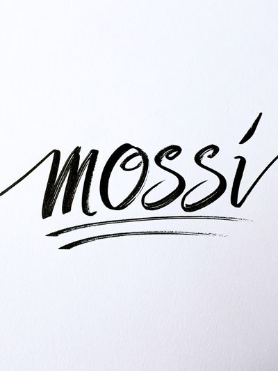 Mossi Calligraphy Typography Print. poster