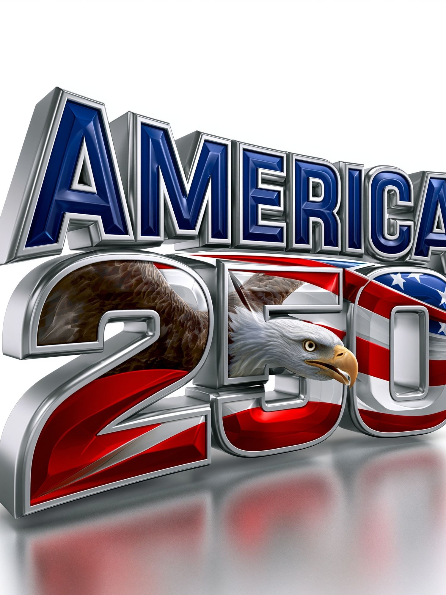 America 250 Patriotic Typography Poster. poster — typography art