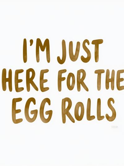 Egg Rolls Typography Poster. poster print