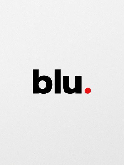 Blu Minimalist Typography Poster. poster