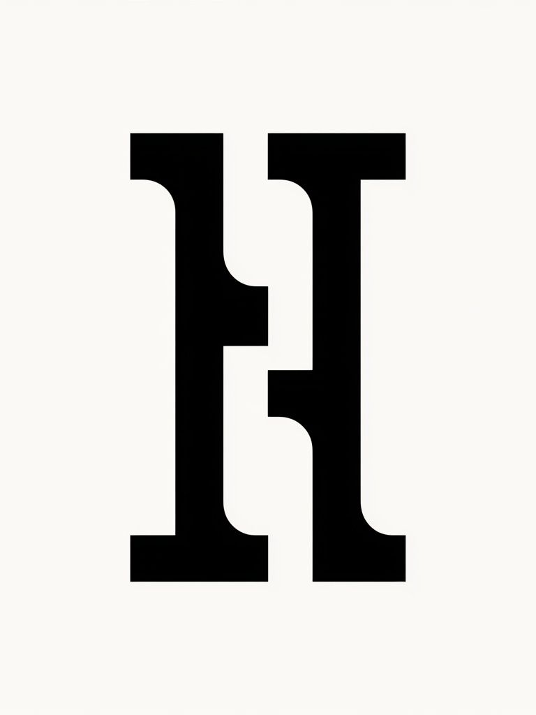 Minimalist H Poster. poster — typography art