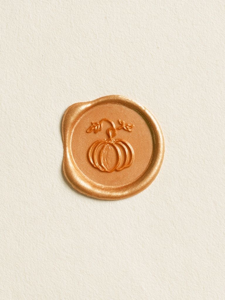 Pumpkin Wax Seal Typography Print. poster — typography art