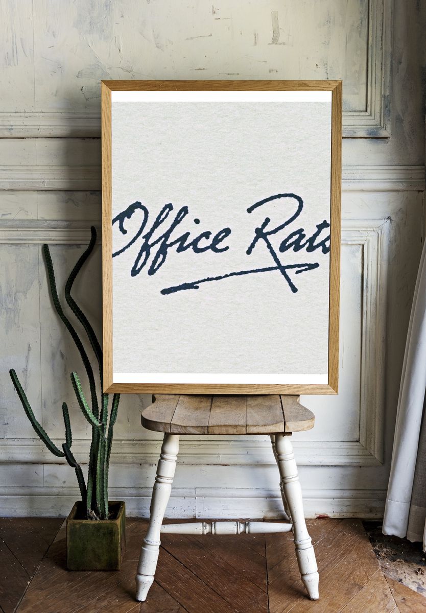 Office Rats Typography Poster. — room view 1