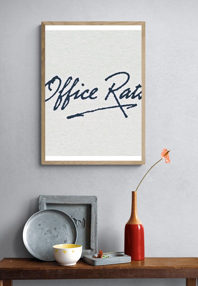 Office Rats Typography Poster. — room view 3