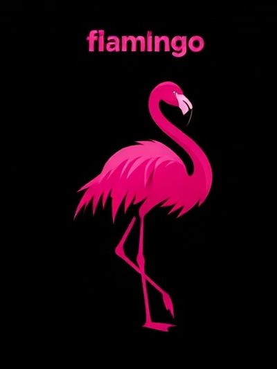Pink Flamingo Typography Poster. poster print