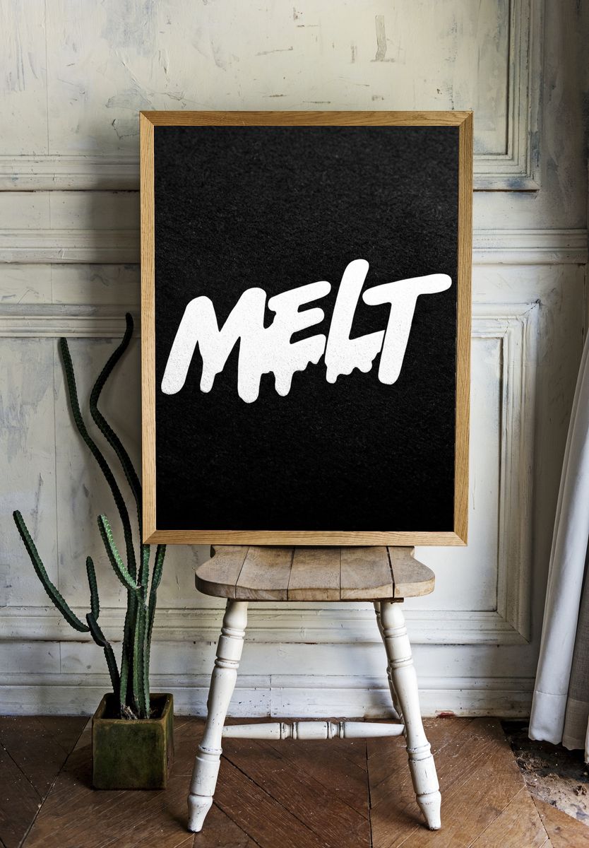 Melt Typography Poster. — room view 1