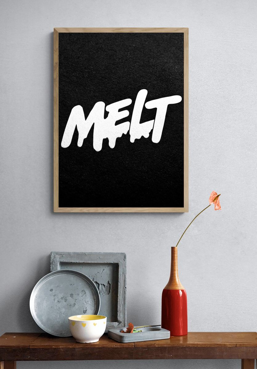Melt Typography Poster. — room view 3