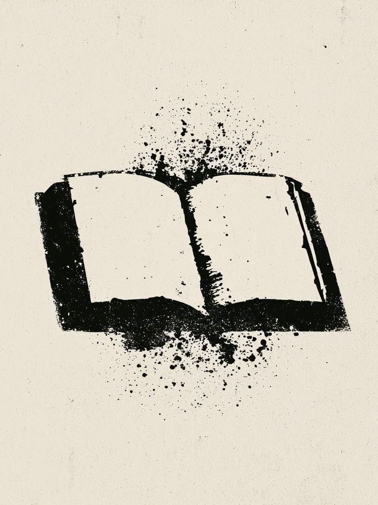 Open Book Typography Poster. poster — typography art