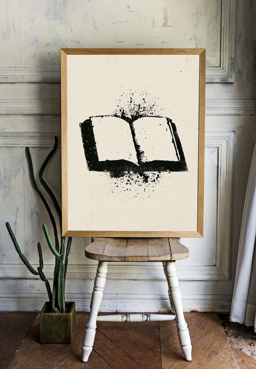 Open Book Typography Poster. — room view 1