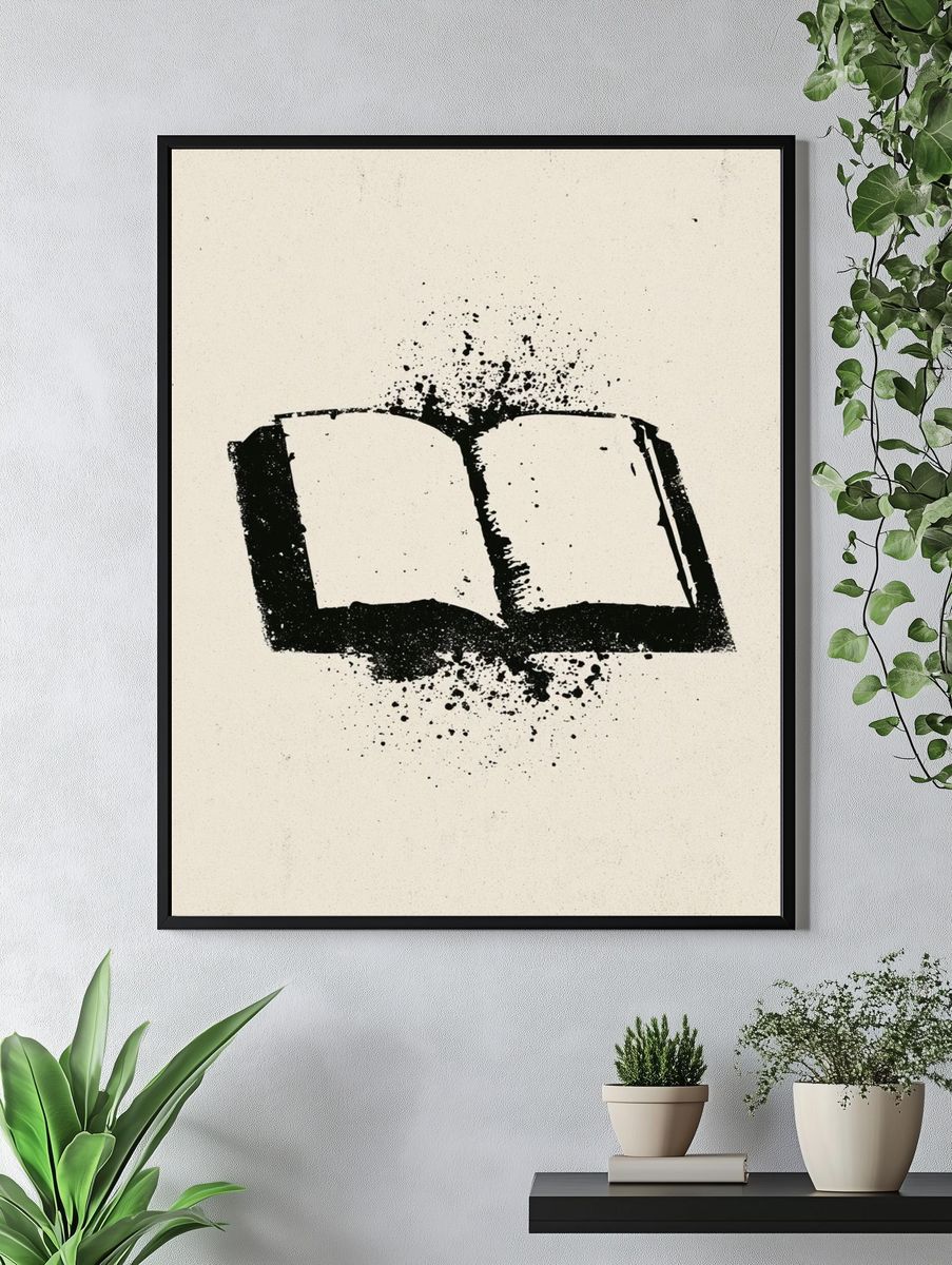 Open Book Typography Poster. — room view 4