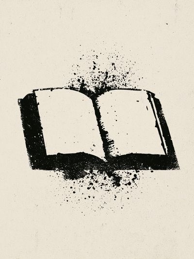 Open Book Typography Poster.